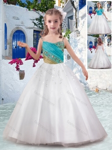 Best Ball Gown Flower Girl Dresses with Appliques and Beading