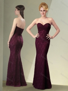 Latest Column Sweetheart Burgundy Mother of The Groom Dress