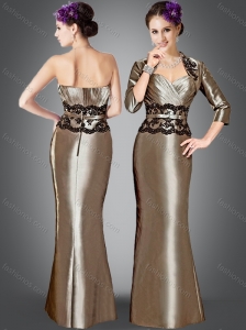 Elegant Column Mother of The Bride Dress with Appliques and jacket