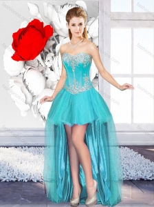 2016 A Line Sweetheart Beautiful Dama Dresses for Quinceanera with High Low