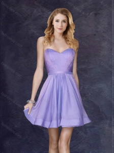 Cheap New Arrival Lavender Short Prom Dress with Belt