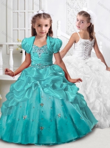 Exclusive Spaghetti Straps Mini Quinceanera Dress with Beading and Pick Ups