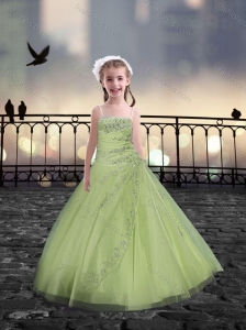 Spaghetti Straps Beaded Mini Quinceanera Dresses in Yellow Green