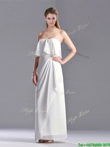 New Arrivals Empire Strapless Ankle Length Mother of the Bride Dress in White