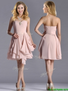 Exclusive Sweetheart Chiffon Beaded Mother of the Bride Dress in Light Pink