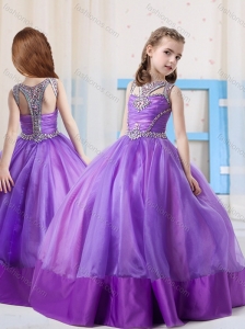 Fashionable Ball Gowns Scoop Side Zipper Mini Quinceanera Dress in Side Zipper