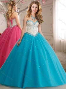 New Arrivals Princess Beaded Bodice Tulle 15 Quinceanera Dress in Tea