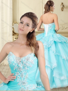 New Arrivals Applique and Ruffled Perfect Quinceanera Dresses in Organza