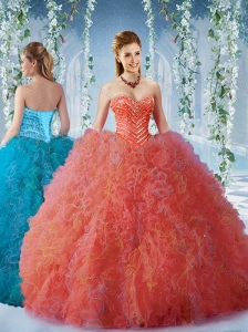 New Arrival Beaded and Ruffled Quinceanera Dress with Big Puffy