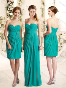 2016 Popular Empire Sweetheart Bridesmaid Dress with Sashes and Ruching