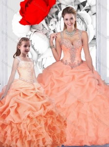 Gorgeous Puffy Skirt Organza Princesita with Quinceanera Dresses  with Ruffles and Beading