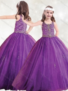 Beautiful Straps Big Puffy Mini Quinceanera  Dress with Beading and Appliques