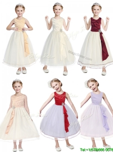 New Arrivals Scoop Tulle Flower Girl Dress with Beading