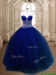 New Arrivals Beaded Tulle Quinceanera Dress in Royal Blue