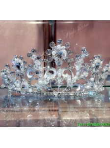 Classical Tiaras with Rhinestone with Imitation Pearls