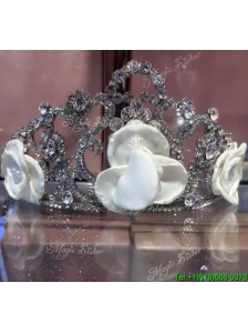 Fashionable Tiara with Shining Rhinestones