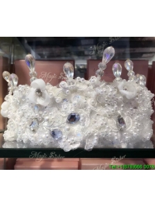 Lovely Tiara with Rhinestone and Imitation Pearls for Wedding