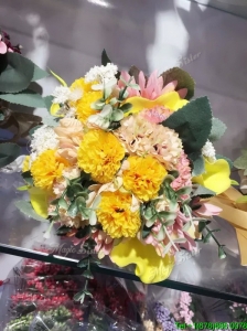Beautiful Round Wedding Bouquet in Multi Color