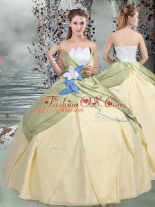 Dynamic Multi-color Sleeveless Taffeta Lace Up Vestidos de Quinceanera for Military Ball and Sweet 16 and Quinceanera