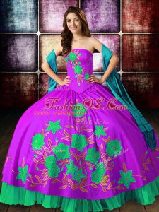 Chic Floor Length Ball Gowns Sleeveless Multi-color Quinceanera Gown Lace Up