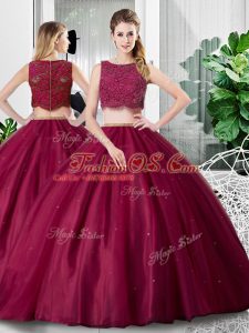 Inexpensive Sleeveless Lace and Ruching Zipper Quinceanera Dress