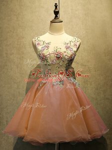 Clearance Sleeveless Embroidery Lace Up Prom Evening Gown
