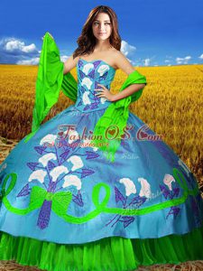 Ball Gowns 15 Quinceanera Dress Multi-color Sweetheart Taffeta Sleeveless Floor Length Lace Up