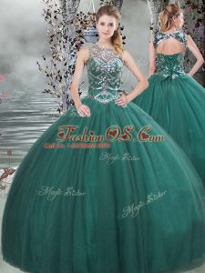 Lovely Sleeveless Lace Up Floor Length Beading Quinceanera Dresses
