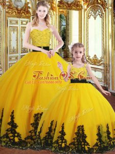 Enchanting Organza Sleeveless Floor Length Quinceanera Gown and Beading and Appliques
