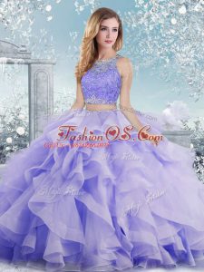 Best Sleeveless Clasp Handle Floor Length Beading and Ruffles Quinceanera Gowns