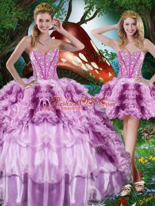 Floor Length Multi-color Quinceanera Dresses Sweetheart Sleeveless Lace Up