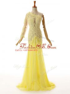 Sleeveless Lace and Appliques Side Zipper Evening Party Dresses