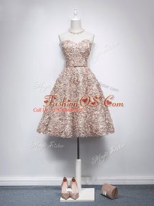 Vintage Knee Length Zipper Military Ball Gowns Champagne for Prom and Sweet 16 with Belt