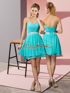 Chiffon Sleeveless Mini Length Homecoming Party Dress and Beading