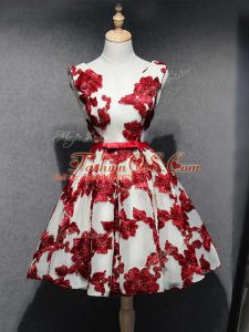 Custom Designed Sleeveless Lace Up Mini Length Lace and Appliques