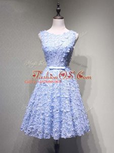 Latest Lavender Lace Up Scoop Belt Prom Evening Gown Tulle Sleeveless