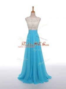 Sleeveless Lace and Appliques Side Zipper Formal Evening Gowns