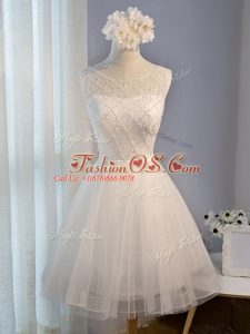 Tulle Sleeveless Mini Length Cocktail Dresses and Beading