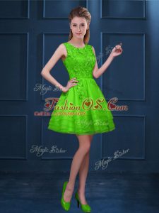 Knee Length Wedding Party Dress Scoop Sleeveless Zipper