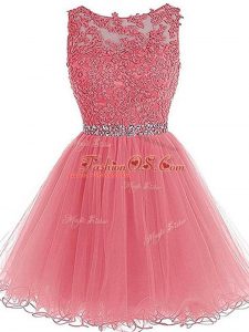 Gorgeous Sleeveless Zipper Mini Length Beading and Lace and Appliques and Ruffles Military Ball Dresses For Women