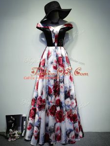 Luxury Floor Length A-line Sleeveless Multi-color Dress for Prom Lace Up