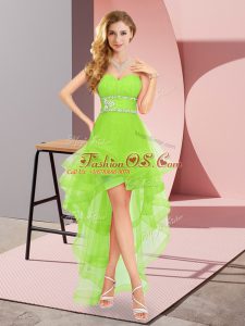 Sweetheart Sleeveless Chiffon Party Dress Wholesale Beading Lace Up