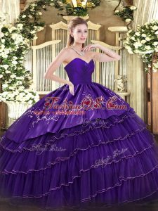 Glamorous Sleeveless Embroidery and Ruffled Layers Zipper 15 Quinceanera Dress