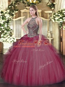 Sleeveless Beading Lace Up 15 Quinceanera Dress