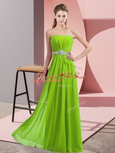 Strapless Lace Up Beading Sleeveless