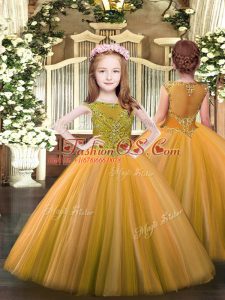 Sleeveless Beading Zipper Pageant Dress Wholesale