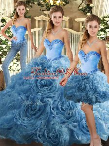 Decent Sleeveless Lace Up Floor Length Beading Quince Ball Gowns