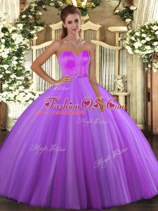 Best Eggplant Purple Sweetheart Neckline Beading Quinceanera Dress Sleeveless Lace Up