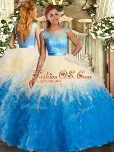 Floor Length Ball Gowns Sleeveless Multi-color Quinceanera Dresses Backless