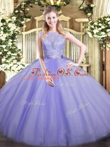 Superior Sleeveless Lace Backless Sweet 16 Quinceanera Dress